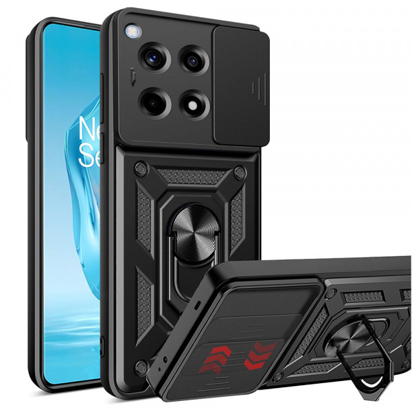 Husa pentru OnePlus 12R, Techsuit, CamShield, Neagra