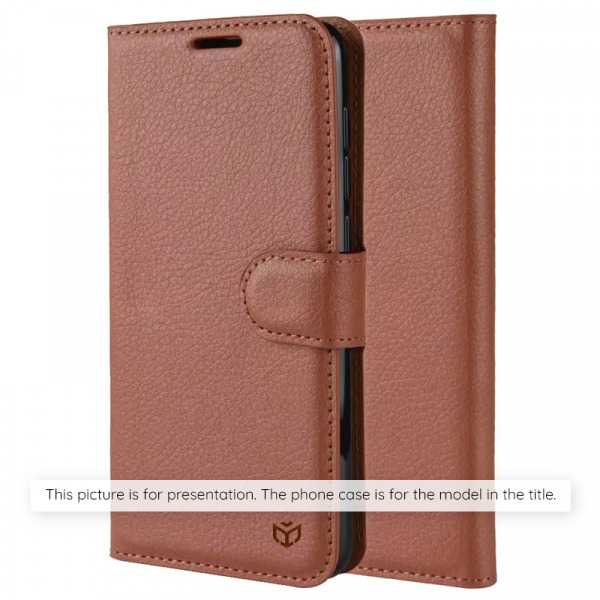 Husa pentru Oppo A5 4G / A5 5G, Techsuit, Leather Folio, Maro