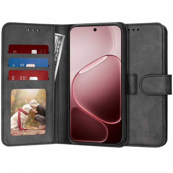 Husa pentru Oppo A6 Pro 5G / A6 Pro 4G, Techsuit, Diary Book, Neagra