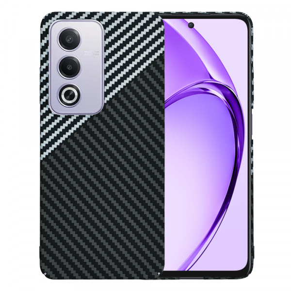 Husa pentru Oppo A80, Techsuit, Carbonite FiberShell, Neagra Gri