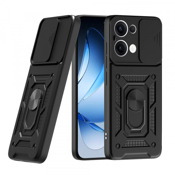 Husa pentru Oppo Reno13, Techsuit, CamShield, Neagra