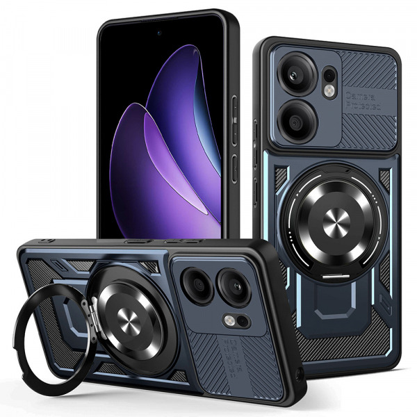 Husa pentru Oppo Reno13 FS 5G / Reno13 F 4G / Reno13 F, Techsuit, RuggedCam, Albastra
