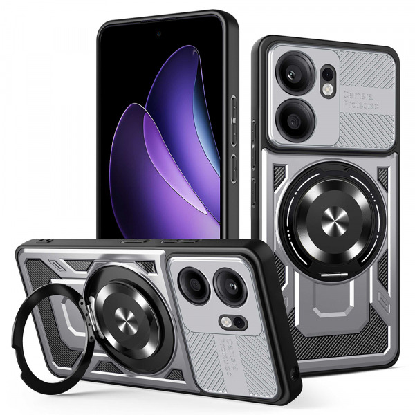 Husa pentru Oppo Reno13 FS 5G / Reno13 F 4G / Reno13 F, Techsuit, RuggedCam, Gri
