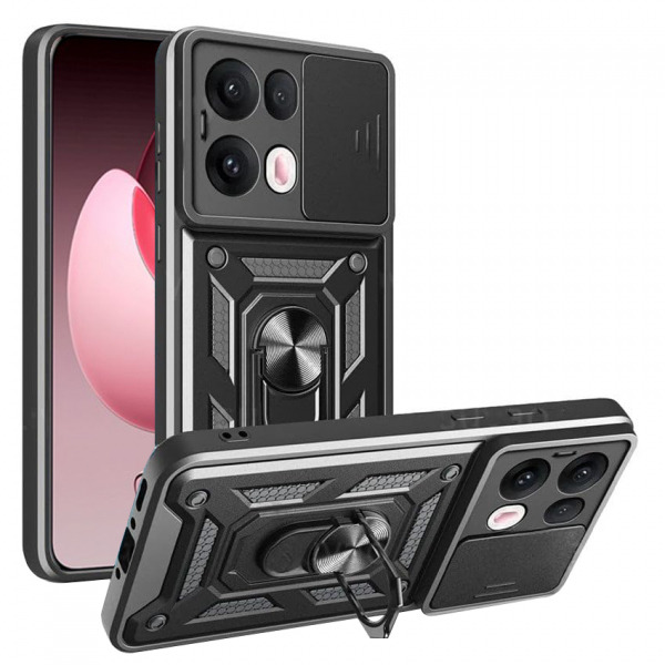 Husa pentru Oppo Reno13 Pro, Techsuit, CamShield, Neagra