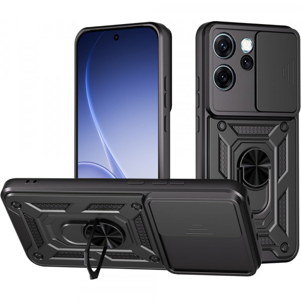 Husa pentru Oppo Reno15 Pro, Techsuit, CamShield, Neagra