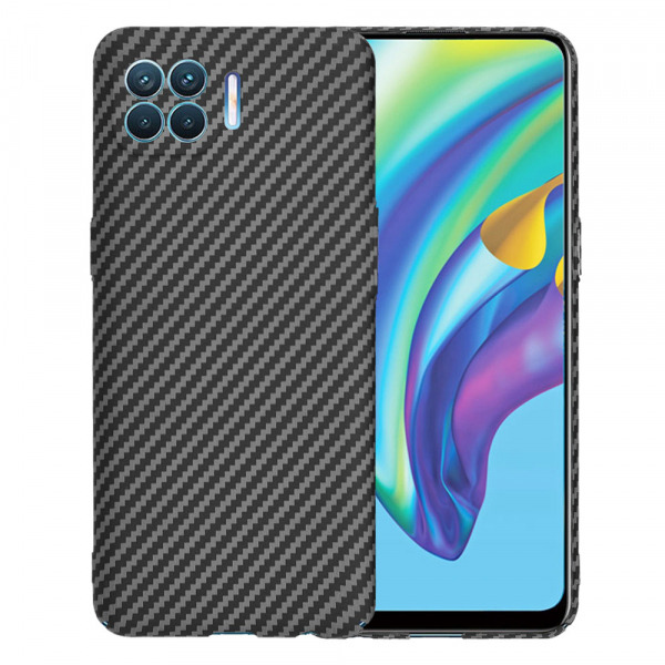 Husa pentru Oppo Reno4 Lite, Techsuit, Carbonite FiberShell, Neagra