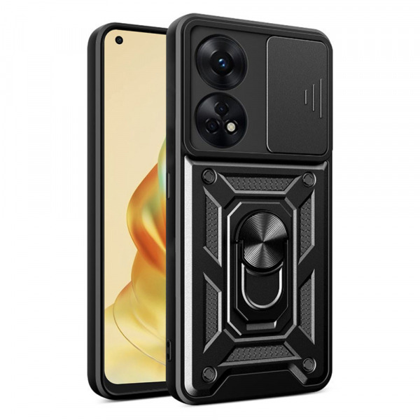 Husa pentru Oppo Reno8 T, Techsuit, CamShield, Neagra