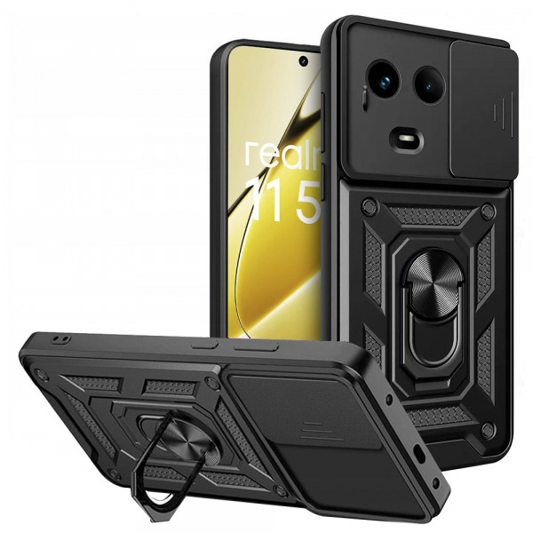 Husa pentru Realme 11 5G, Techsuit, CamShield, Neagra