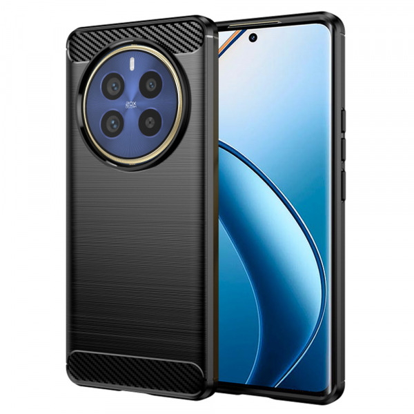 Husa pentru Realme 12 Pro / 12 Pro+, Techsuit, Carbon, Neagra