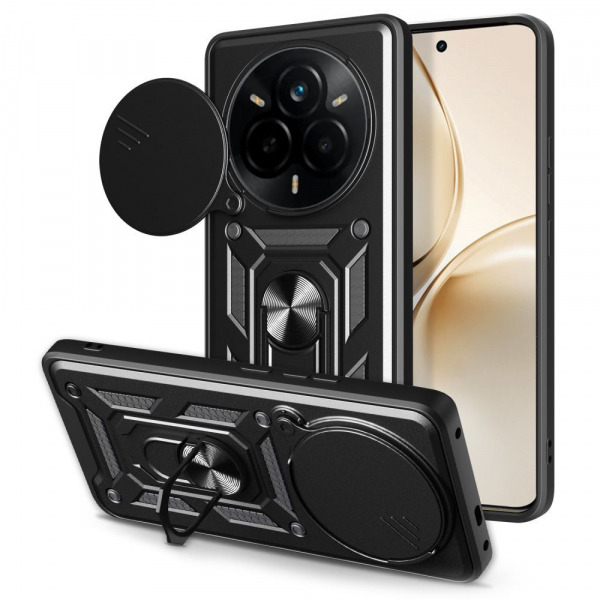 Husa pentru Realme 14 Pro+, Techsuit, CamShield, Neagra
