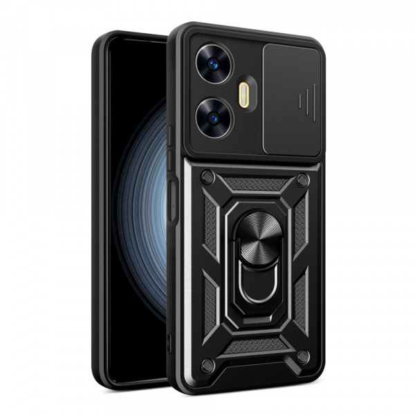 Husa pentru Realme C55, Techsuit, CamShield, Neagra