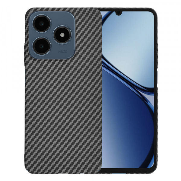 Husa pentru Realme C63 / C61, Techsuit, Carbonite FiberShell, Neagra