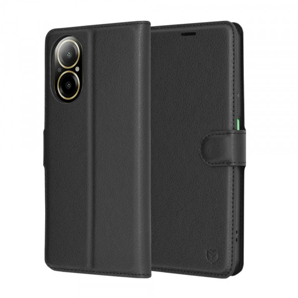 Husa pentru Realme C67 4G, Techsuit, Leather Folio, Neagra