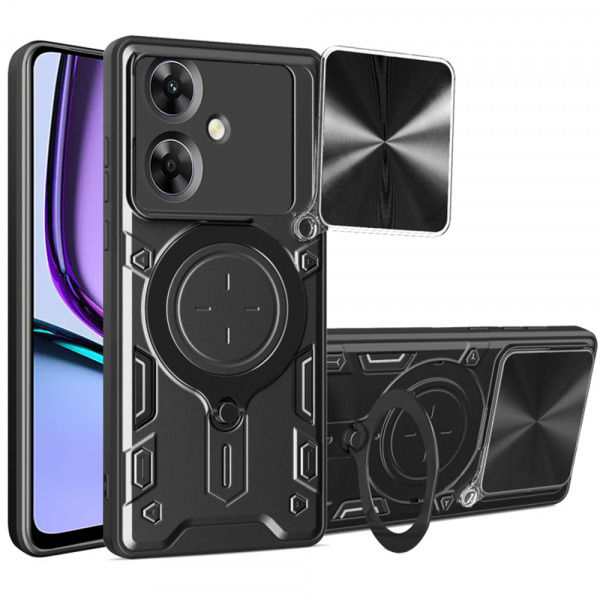 Husa pentru Realme Note 60, Techsuit, CamGuard Pro, Neagra