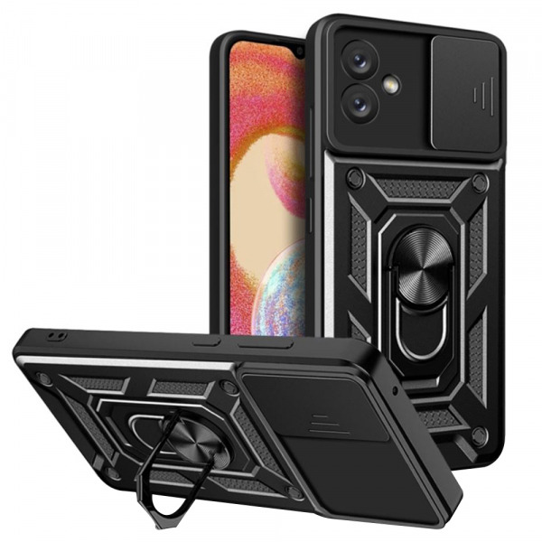 Husa pentru Samsung Galaxy A04e A042 / M04 M045, Techsuit, CamShield, Neagra