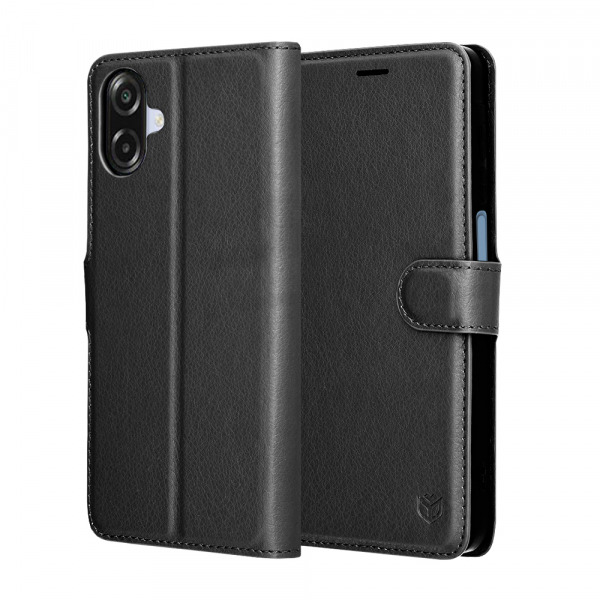Husa pentru Samsung Galaxy A07 4G A075, Techsuit, Leather Folio, Neagra