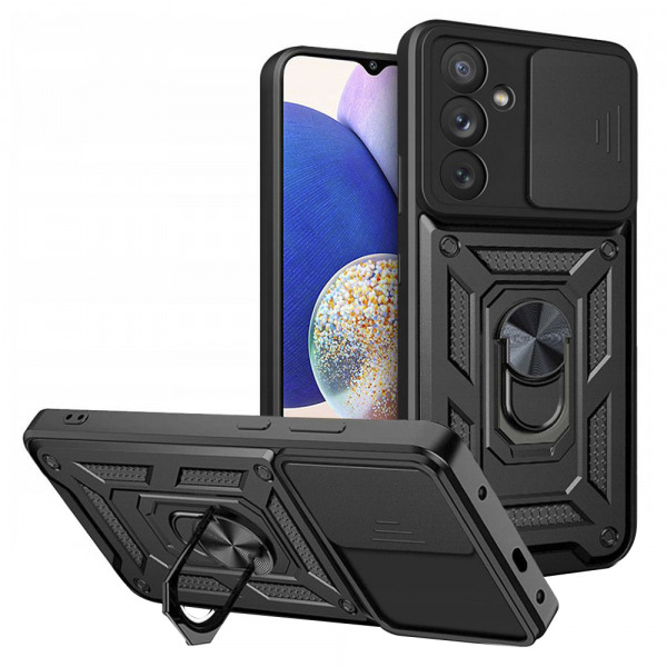Husa pentru Samsung Galaxy A14 A145 / A14 5G A146, Techsuit, CamShield, Neagra