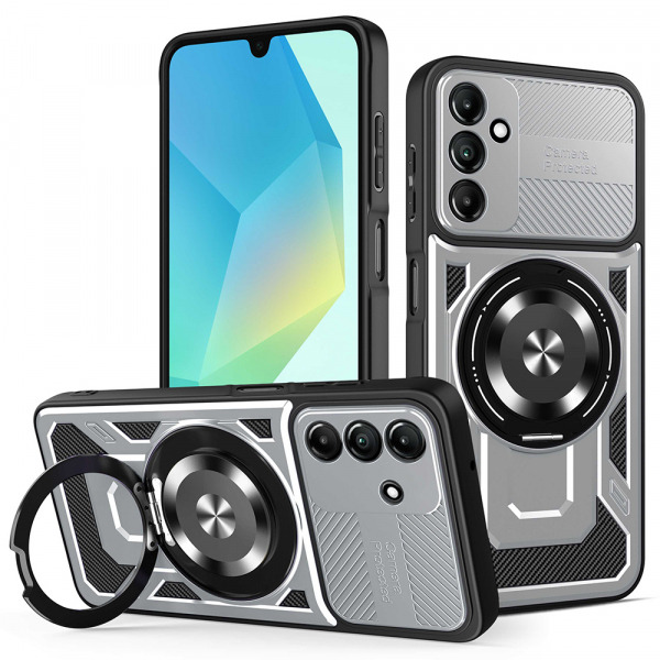 Husa pentru Samsung Galaxy A16 5G A166 / A16 4G A165, Techsuit, RuggedCam, Gri