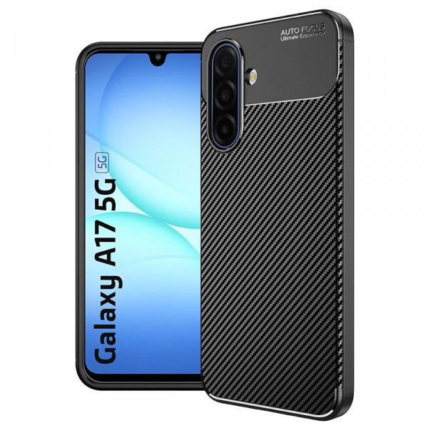 Husa pentru Samsung Galaxy A17 5G, Techsuit, CarbonFiber, Neagra