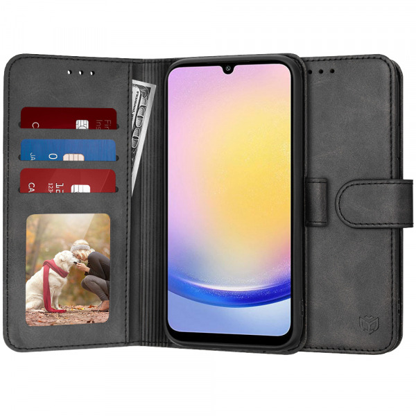 Husa pentru Samsung Galaxy A25 A256, Techsuit, Diary Book, Neagra