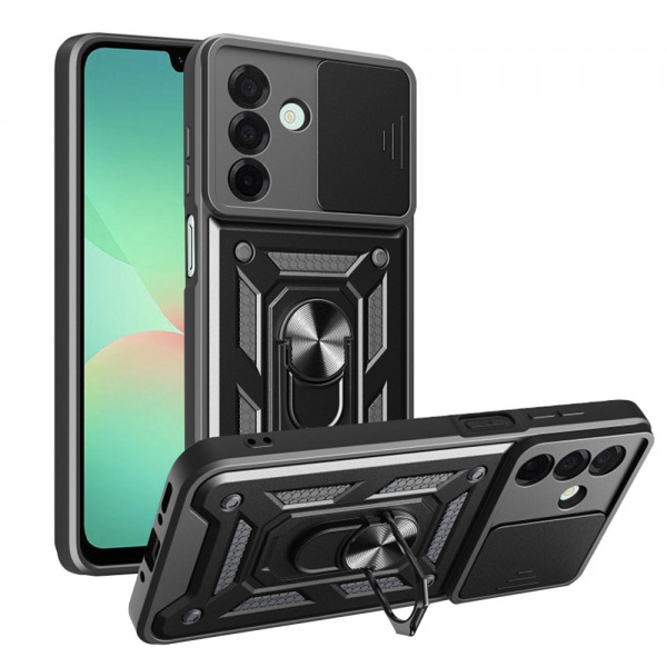 Husa pentru Samsung Galaxy A26 A266, Techsuit, CamShield, Neagra