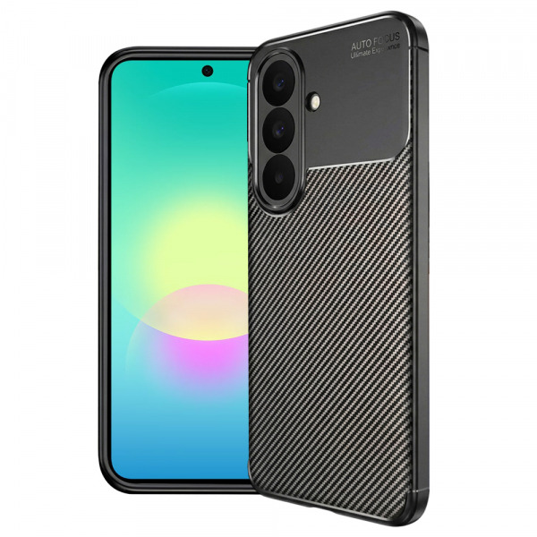 Husa pentru Samsung Galaxy A27 5G, Techsuit, CarbonFiber, Neagra