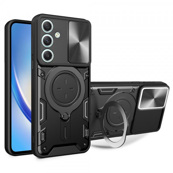 Husa pentru Samsung Galaxy A34 A346, Techsuit, CamGuard Pro, Neagra