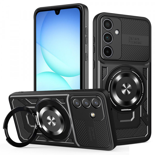 Husa pentru Samsung Galaxy A37 5G, Techsuit, RuggedCam, Neagra