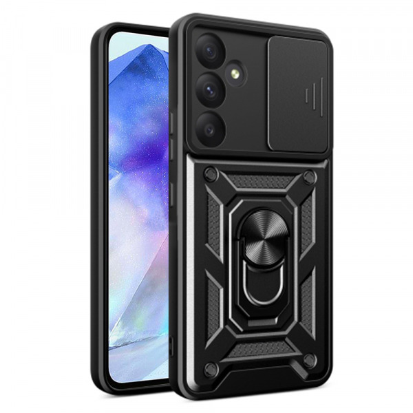 Husa pentru Samsung Galaxy A55 5G A556, Techsuit, CamShield, Neagra