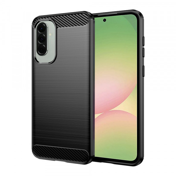 Husa pentru Samsung Galaxy A56 A566, Techsuit, Carbon, Neagra