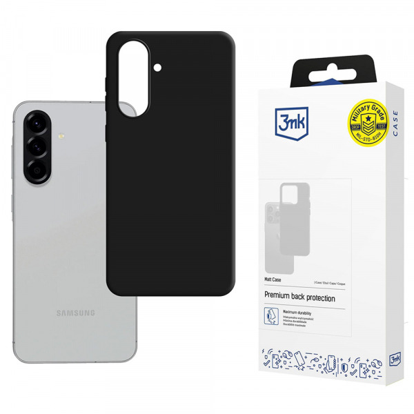 Husa pentru Samsung Galaxy A56 A566 / A36 A366, 3MK, Neagra Mata