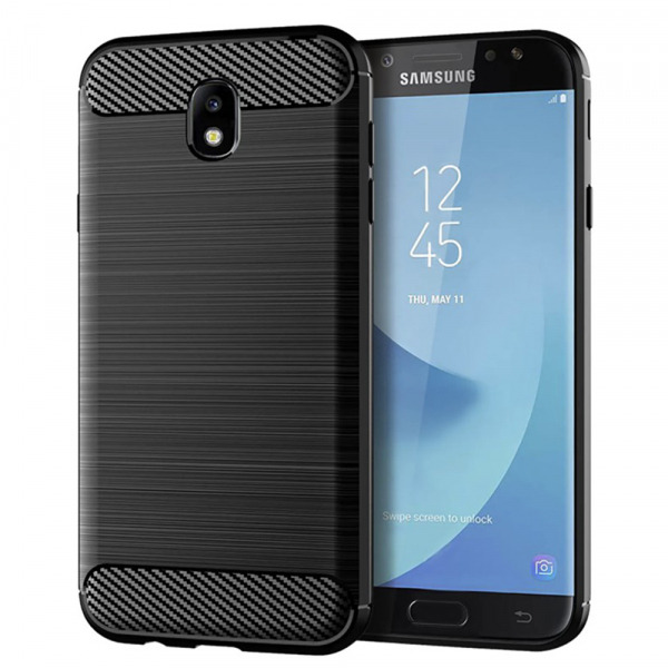 Husa pentru Samsung Galaxy J7 (2017) J730, Techsuit, Carbon, Neagra
