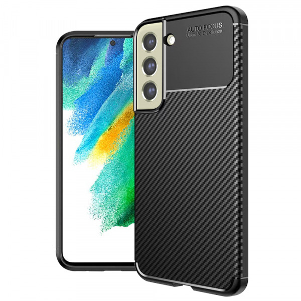 Husa pentru Samsung Galaxy S21 FE 5G G990, Techsuit, CarbonFiber, Neagra
