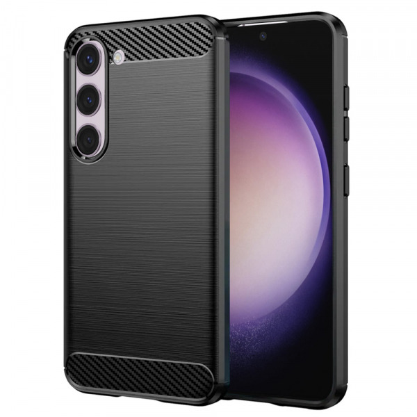 Husa pentru Samsung Galaxy S23 S911, Techsuit, Carbon, Neagra