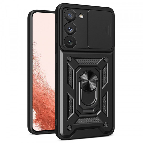 Husa pentru Samsung Galaxy S23+ S916, Techsuit, CamShield, Neagra