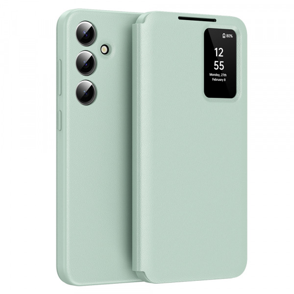 Husa pentru Samsung Galaxy S24 S921, Techsuit, SmartView, Verde