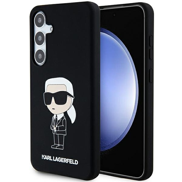 Husa pentru Samsung Galaxy S24+ S926, Karl Lagerfeld, Silicone Ikonik NFT, Neagra