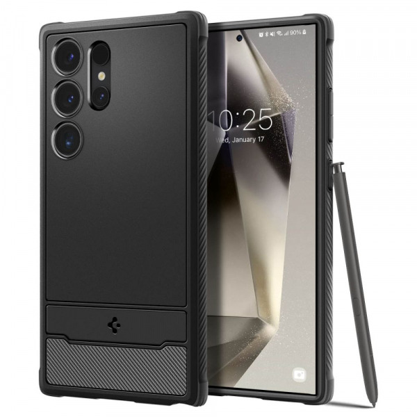 Husa pentru Samsung Galaxy S24 Ultra S928, Spigen, Rugged Armor, Neagra ACS07286