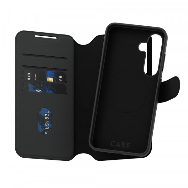Husa pentru Samsung Galaxy S25 S931, PanzerGlass, Care Feature Tango Two-in-One, Neagra