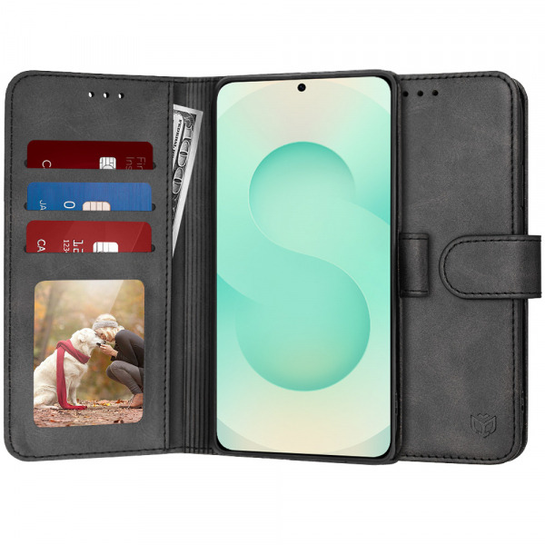 Husa pentru Samsung Galaxy S25+ S936, Techsuit, Diary Book, Neagra