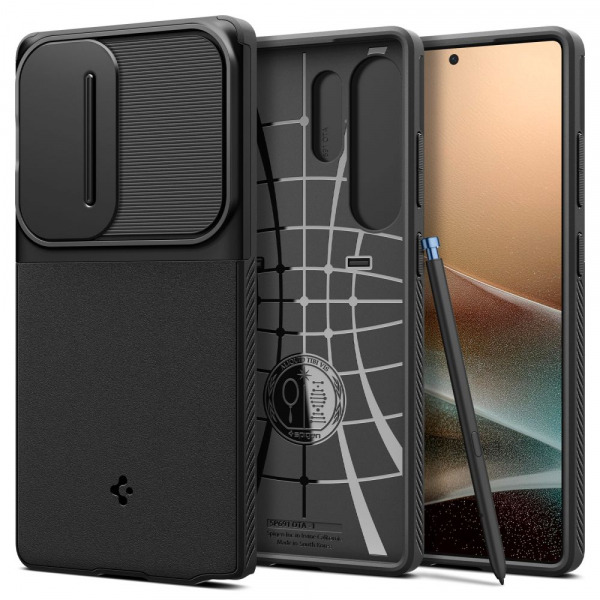 Husa pentru Samsung Galaxy S25 Ultra S938, Spigen, OPTIK ARMOR, Neagra ACS08969