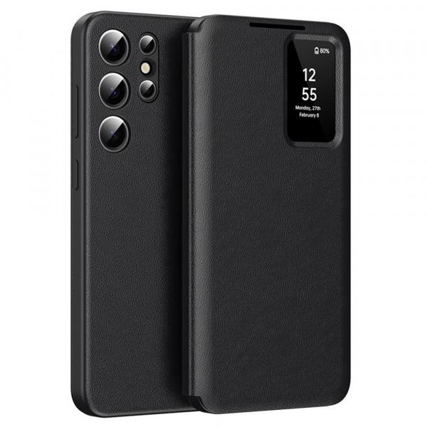 Husa pentru Samsung Galaxy S25 Ultra S938, Techsuit, SmartView, Neagra