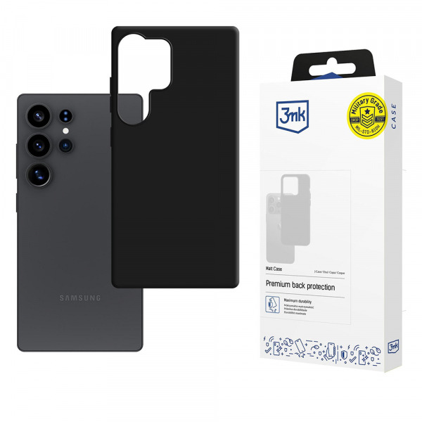 Husa pentru Samsung Galaxy S25 Ultra S938, 3MK, Neagra Mata