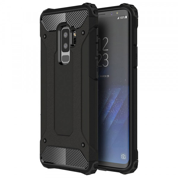 Husa pentru Samsung Galaxy S9+ G965, Techsuit, Hybrid Armor, Neagra