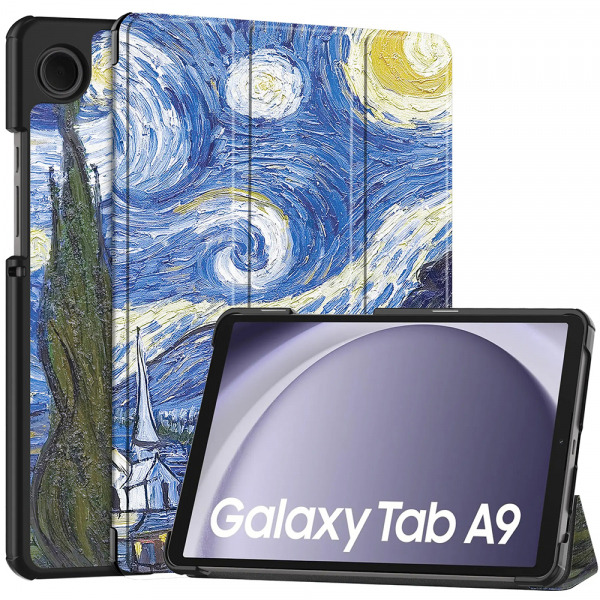Husa pentru Samsung Galaxy Tab A11 / Tab A9, Techsuit, FoldPro Starry Night, Multicolor