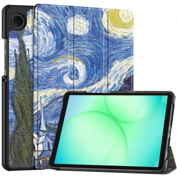 Husa pentru Samsung Galaxy Tab A11 / Tab A9, Techsuit, FoldPro Starry Night New Model, Multicolor