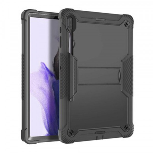 Husa pentru Samsung Galaxy Tab S7 FE, Techsuit, Rugged TabShell, Neagra