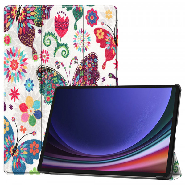 Husa pentru Samsung Galaxy Tab S9 FE / Tab S9 / Tab S10 FE, Techsuit, FoldPro Butterfly, Multicolor