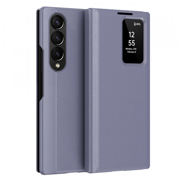Husa pentru Samsung Galaxy Z Fold3 5G F926, Techsuit, SmartView, Mov