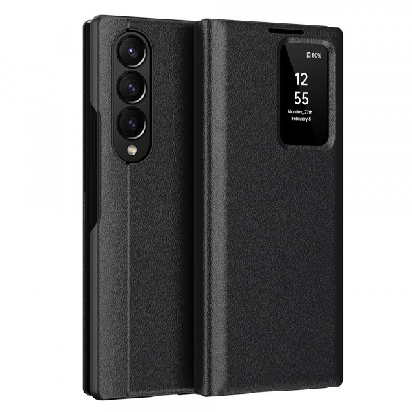 Husa pentru Samsung Galaxy Z Fold3 5G F926, Techsuit, SmartView, Neagra